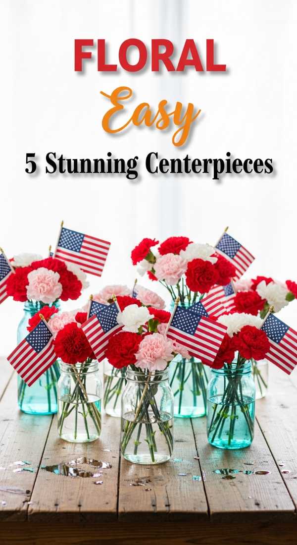 Arrange 5 Stunning Patriotic Floral Centerpieces 6a0d98f518220