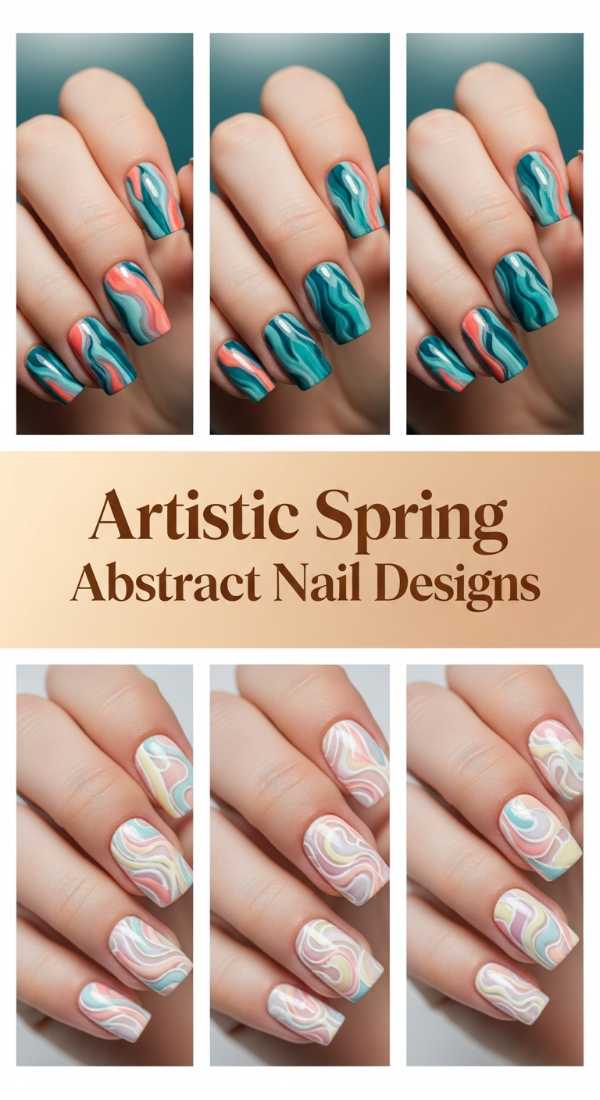 Artistic Spring Abstract Nail Designs 69ff6c1881577
