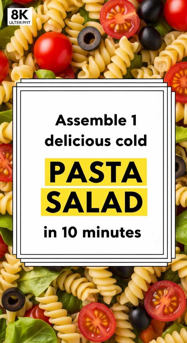 Assemble 1 Delicious Cold Pasta Salad In 10 Minutes 6a06e6d2399cf