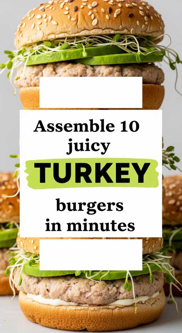 Assemble 10 Juicy Turkey Burgers In Minutes 69f442628f4e7