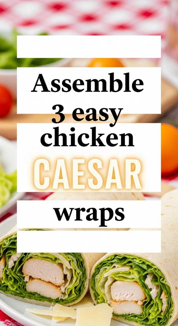 Assemble 3 Easy Chicken Caesar Wraps 6a109f34e70e4