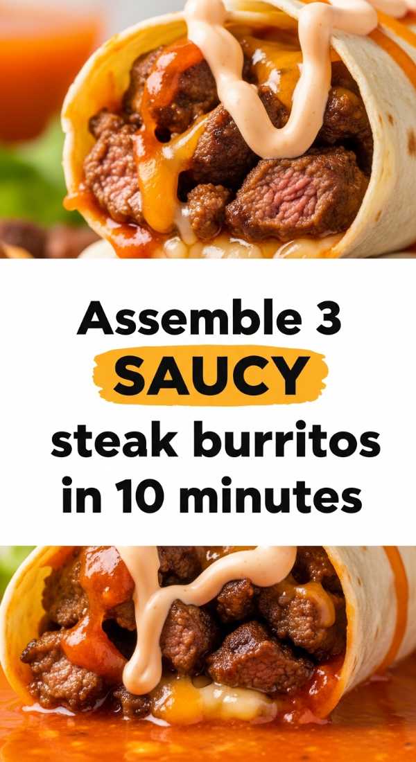 Assemble 3 Saucy Steak Burritos In 10 Minutes 69f4425d9b367