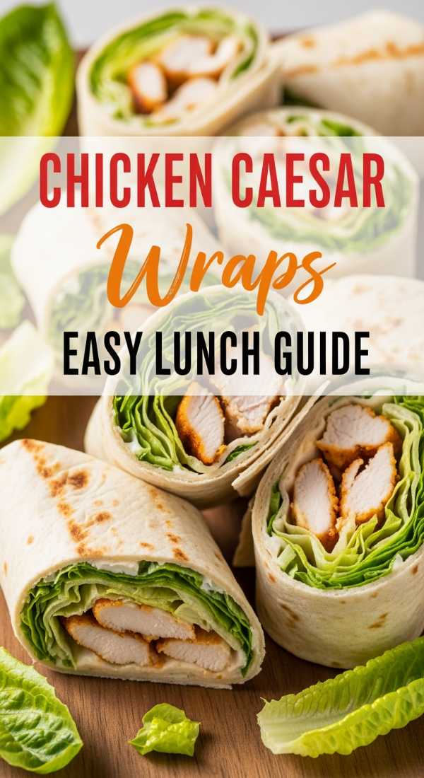Sun, Sand, and Snacks: Your Complete Guide to Summer Cooking Assemble 4 Healthy Chicken Caesar Wraps Today 69fd74218869e