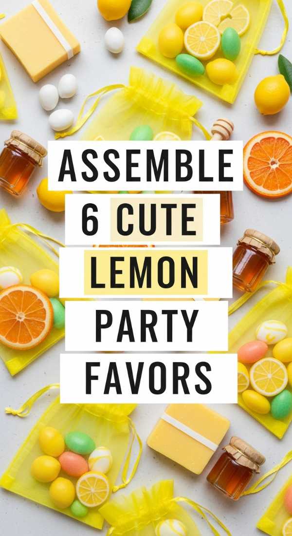 When Life Gives You Lemons, Party! Top Ideas for a Citrus Celebration Assemble 6 Cute Lemon Party Favors 6a021b22d3527