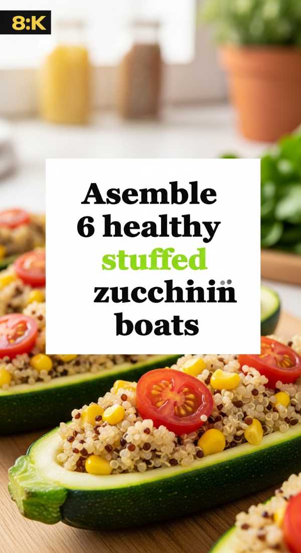 Sun-Kissed Superfoods: Light Meals for Hot Days Assemble 6 Healthy Stuffed Zucchini Boats 6a142b76e0c39