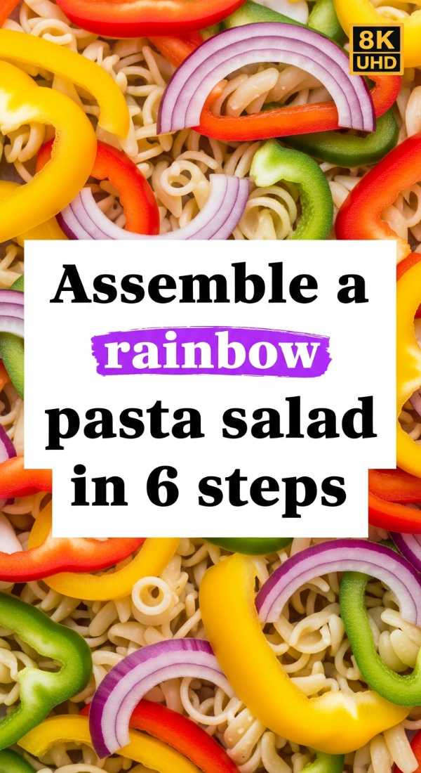 Assemble A Rainbow Pasta Salad In 6 Steps 6a10a0cb1d4ff