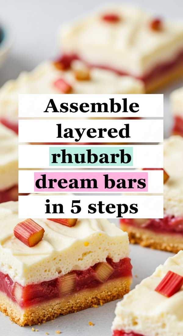 Sweet & Tangy Perfection: The Ultimate Strawberry Rhubarb Dessert Guide Assemble Layered Rhubarb Dream Bars In 5 Steps 69fd8ca0a7a48