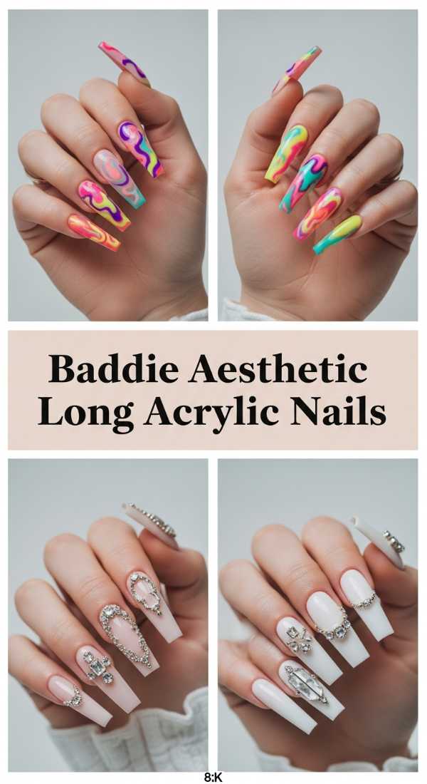 Baddie Aesthetic Long Acrylic Nails 6a006c6f530eb