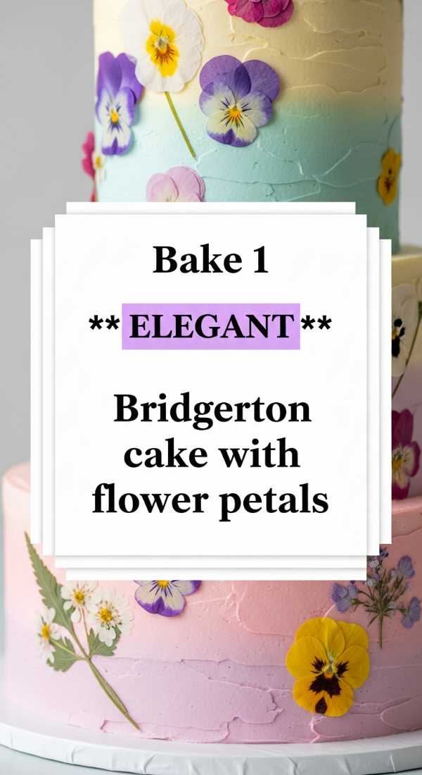 Bake 1 Elegant Bridgerton Cake With Flower Petals 69f47c78d0522