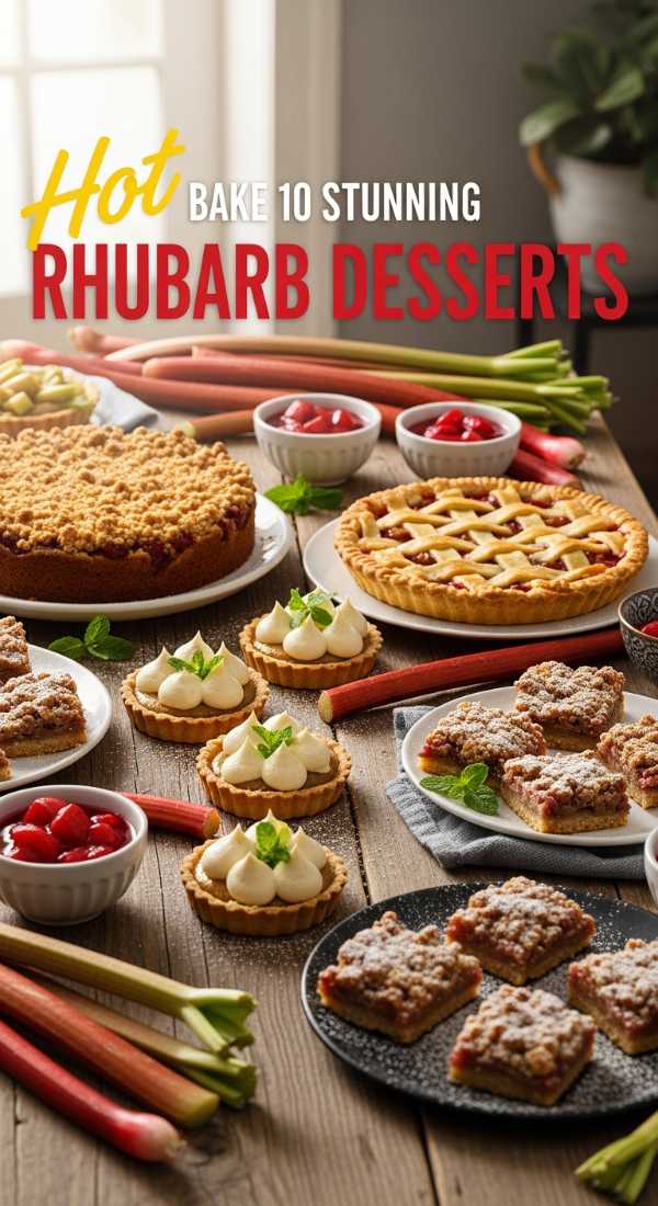 Bake 10 Stunning Rhubarb Desserts Recipes For Guests 6a149b2cf38d5