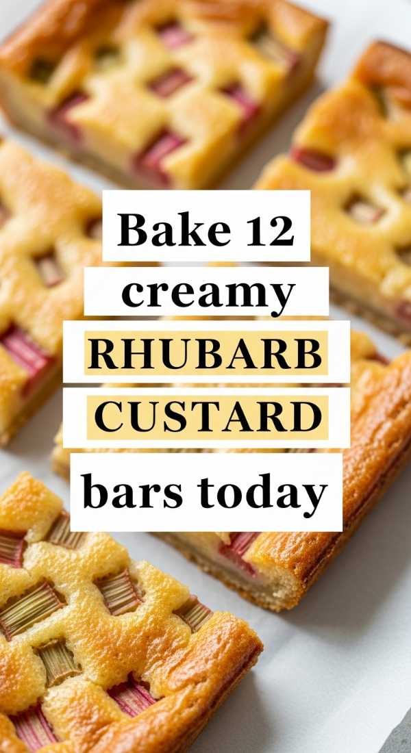 Bake 12 Creamy Rhubarb Custard Bars Today 69fd88ab80ecd