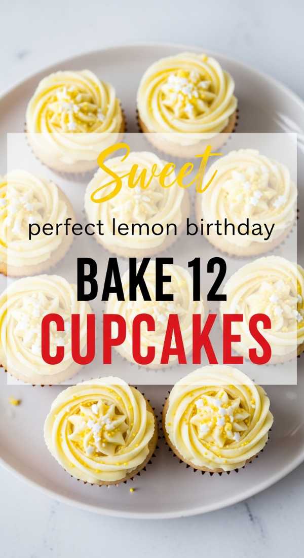 Bake 12 Perfect Lemon Birthday Cupcakes Today 69f86c68629c7