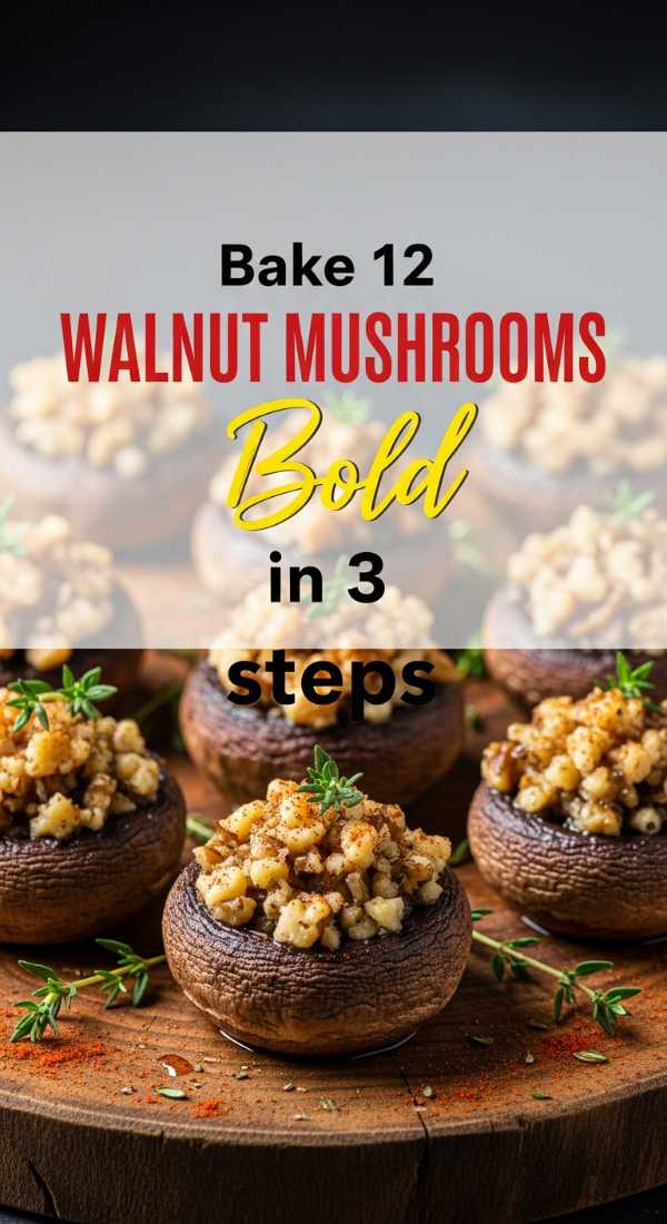 Bake 12 Walnut Stuffed Mushrooms In 3 Bold Steps 69fd74162be9f