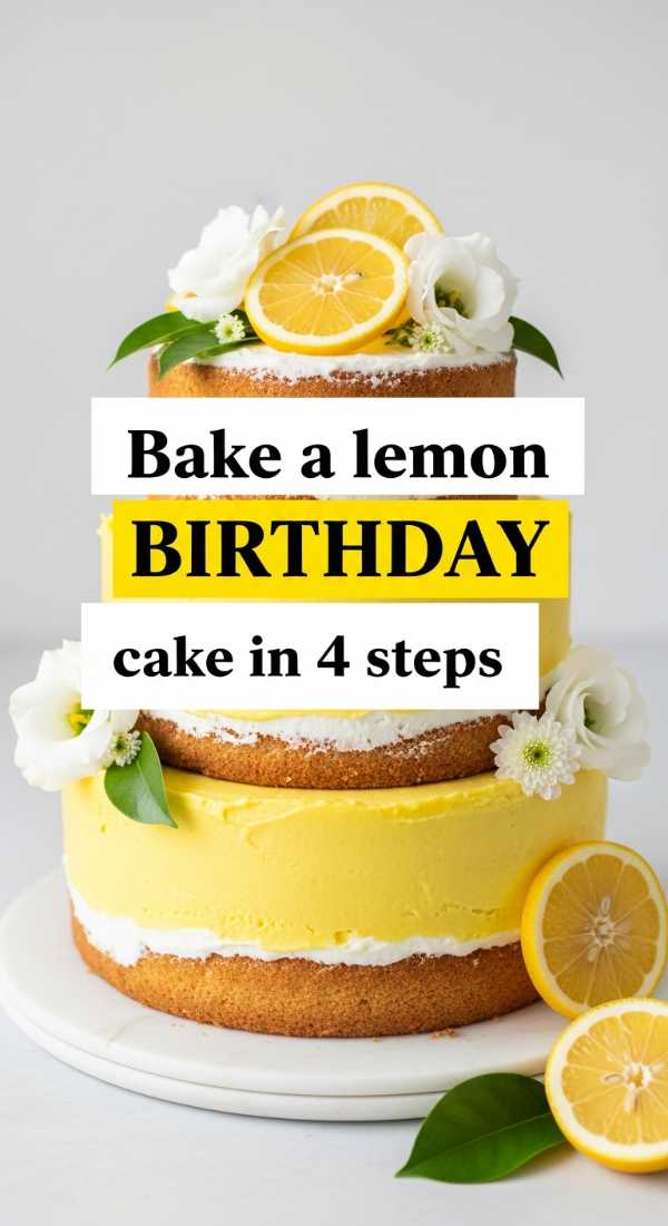 Bake A Lemon Birthday Cake In 4 Steps 69fb14111aac2
