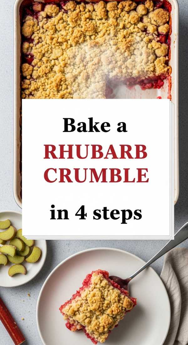 Bake A Rhubarb Crumble In 4 Steps 6a017dc6f3af2