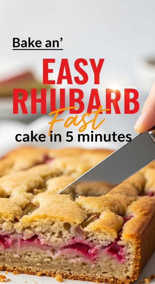 Bake An Easy Rhubarb Cake In 5 Minutes 69f863635aad4