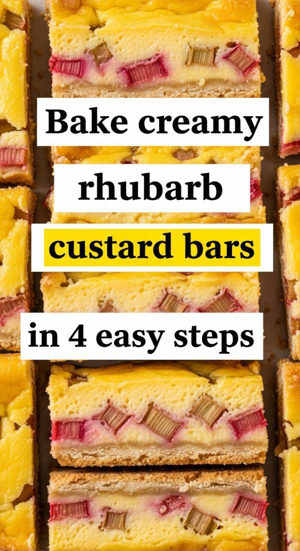 Sweet & Tangy Perfection: The Ultimate Strawberry Rhubarb Dessert Guide Bake Creamy Rhubarb Custard Bars In 4 Easy Steps 69fd8c9f1ee00