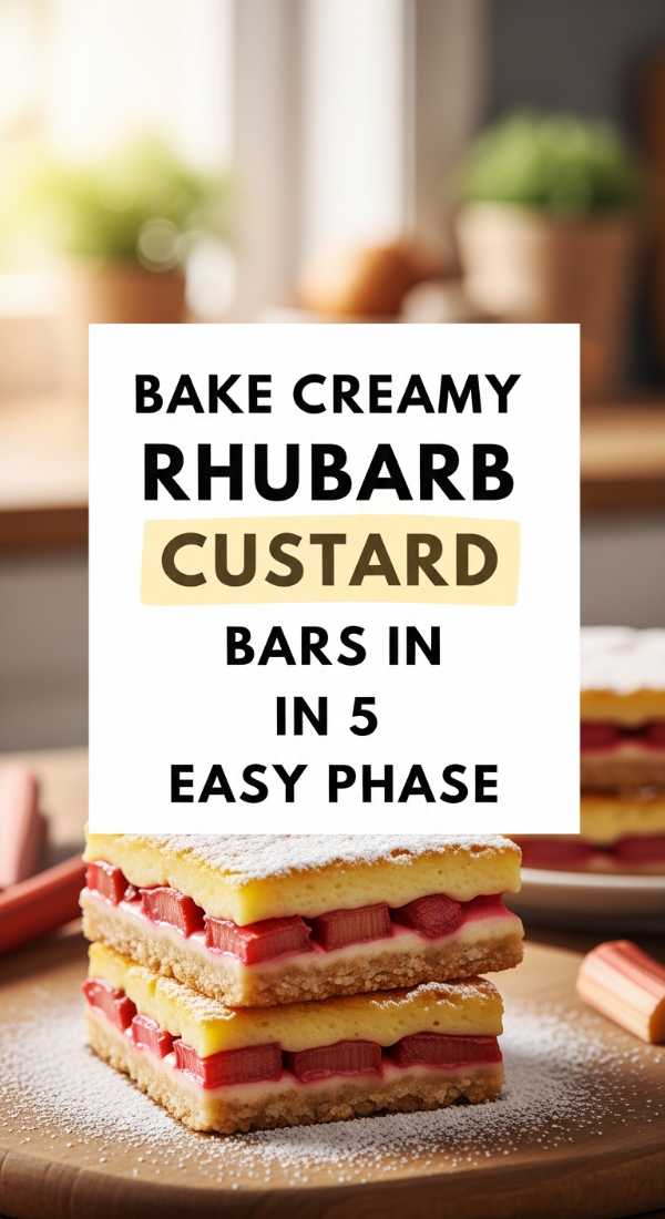 Bake Creamy Rhubarb Custard Bars In 5 Easy Phases 69fd8ca41decd