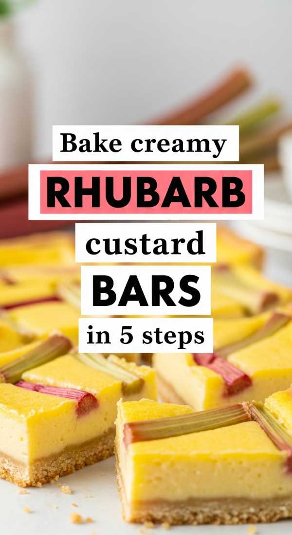 Bake Creamy Rhubarb Custard Bars In 5 Steps 69f47c7211e9d