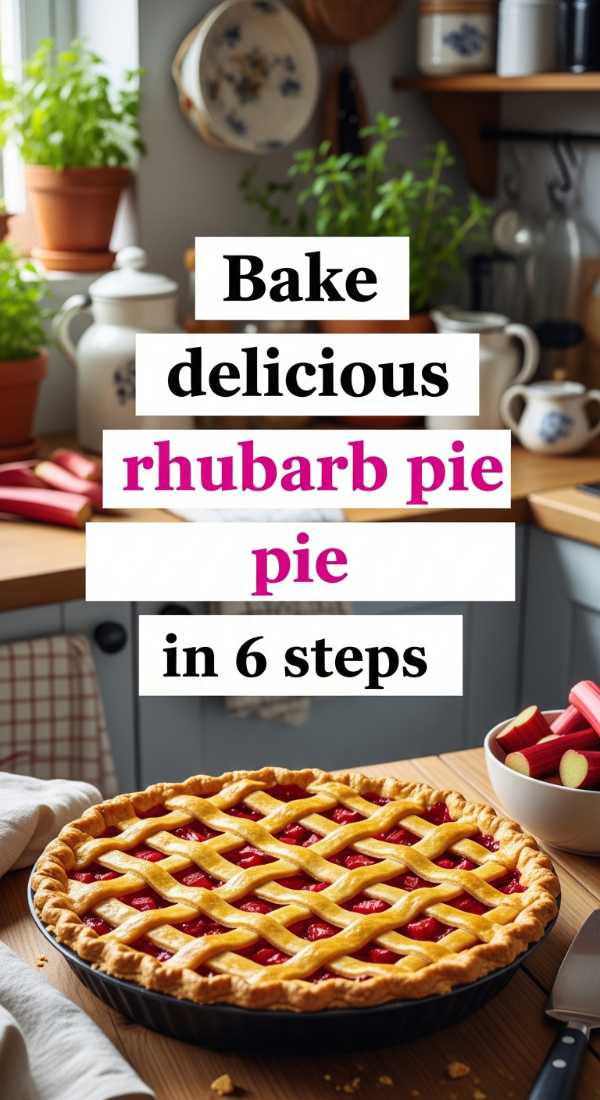 Bake Delicious Rhubarb Pie In 6 Steps 6a06ee359330a
