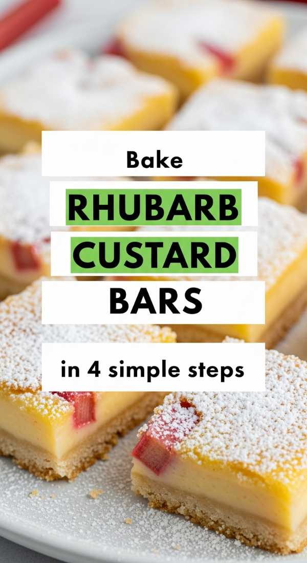 Bake Rhubarb Custard Bars In 4 Simple Steps 69fd8a91aec37