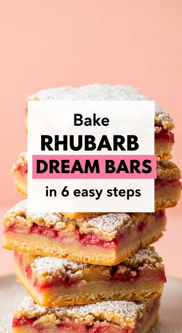 Quick Rhubarb Delights: From Crumble to Cake in Minutes Bake Rhubarb Dream Bars In 6 Easy Steps 69fd888fa9101