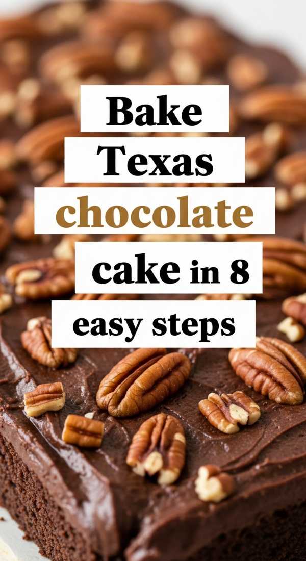 Sizzle & Chill: 10 No-Stress Summer Recipes for Easy Entertaining Bake Texas Chocolate Cake In 8 Easy Steps 6a10d06cd7350