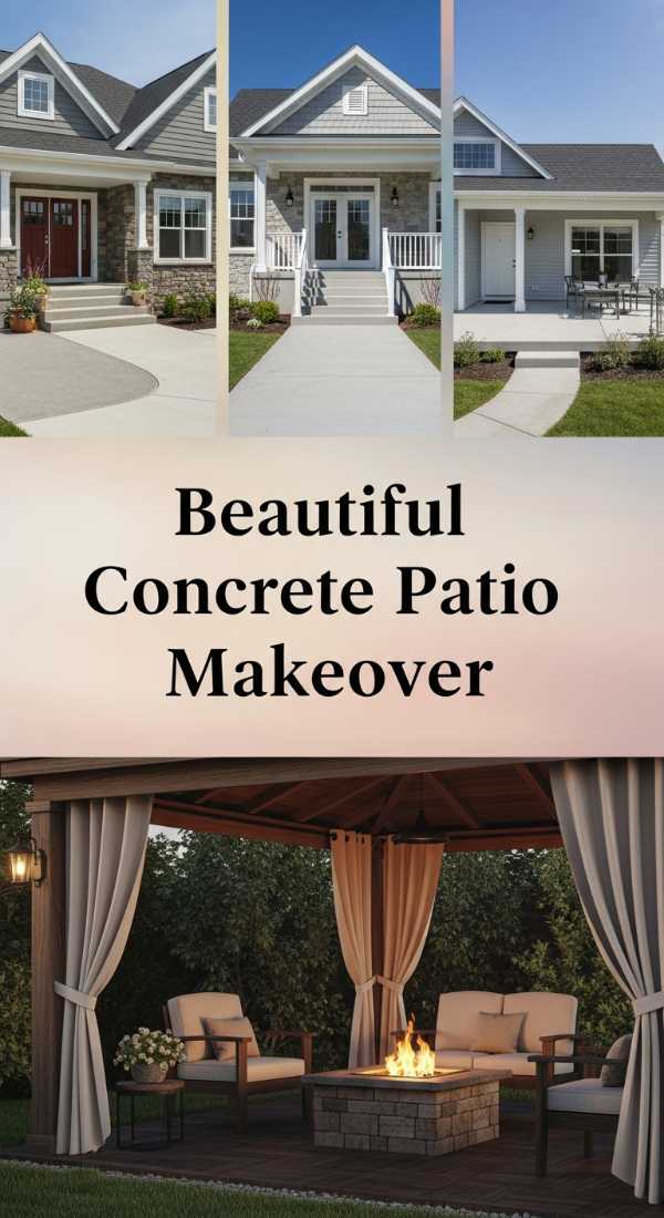 The Art of Outdoor Opulence: Crafting Magical Luxury Spaces Beautiful Concrete Patio Makeover 6a04bae2cf98a