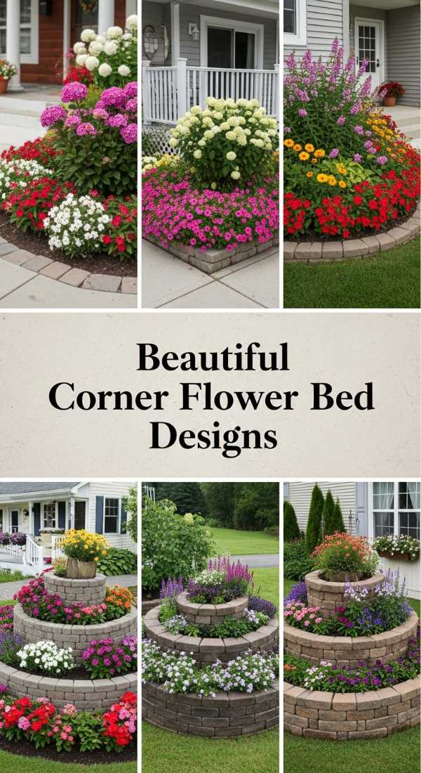 Beautiful Corner Flower Bed Designs 69fb07729edfd