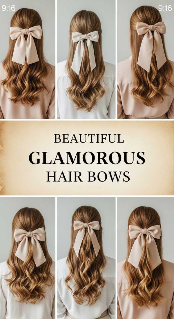Silk & Shine: The Ultimate Luxury Hair Moodboard Beautiful Glamorous Hair Bows 6a142596b8439
