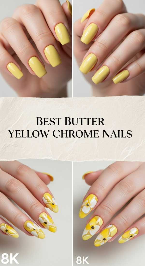 Best Butter Yellow Chrome Nails 69ff6da51c3fc