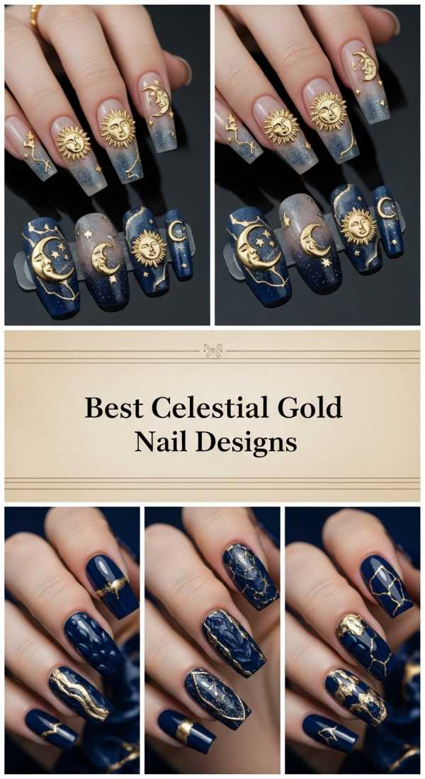 Best Celestial Gold Nail Designs 6a0859bb5a3b5
