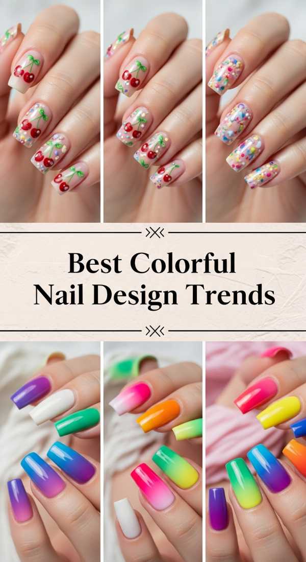 Beyond the Monochrome: 10 Vibrant Multi-Colored Nail Ideas to Try Best Colorful Nail Design Trends 6a08b1b52020c