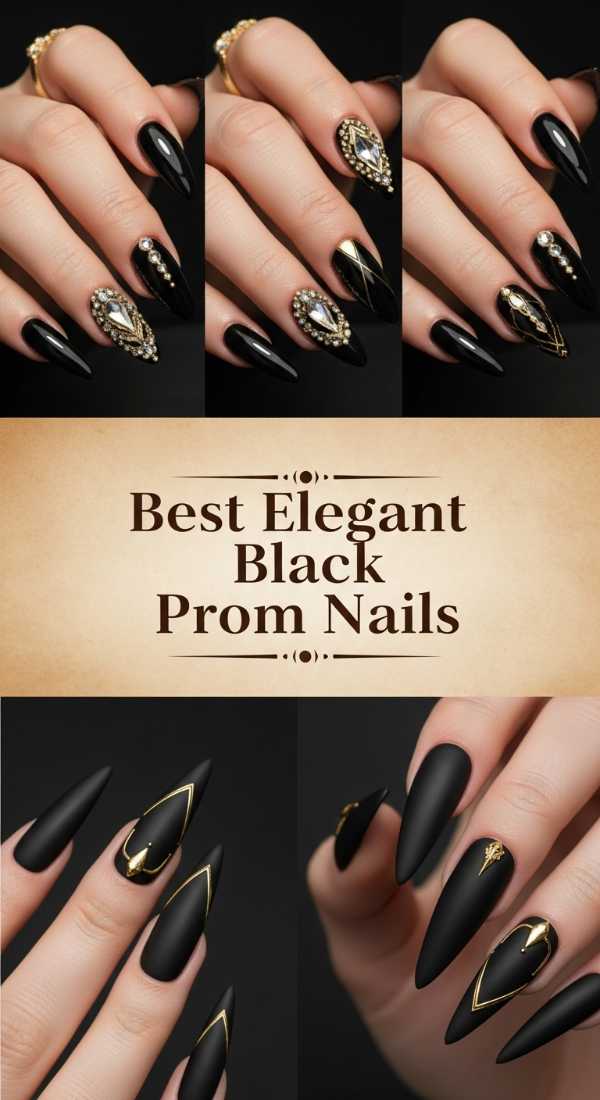 Move Over 2025: Why 2026 Nail Art is Taking Over the Beauty World Best Elegant Black Prom Nails 69ff6daf9907d