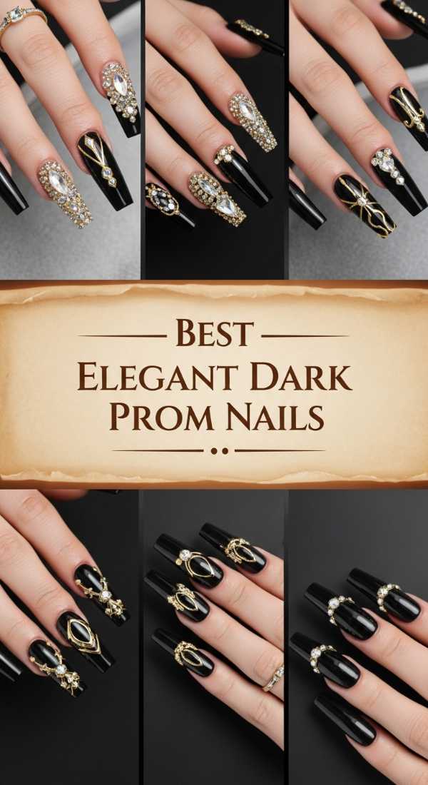 Best Elegant Dark Prom Nails 69ff6d9e2d0af