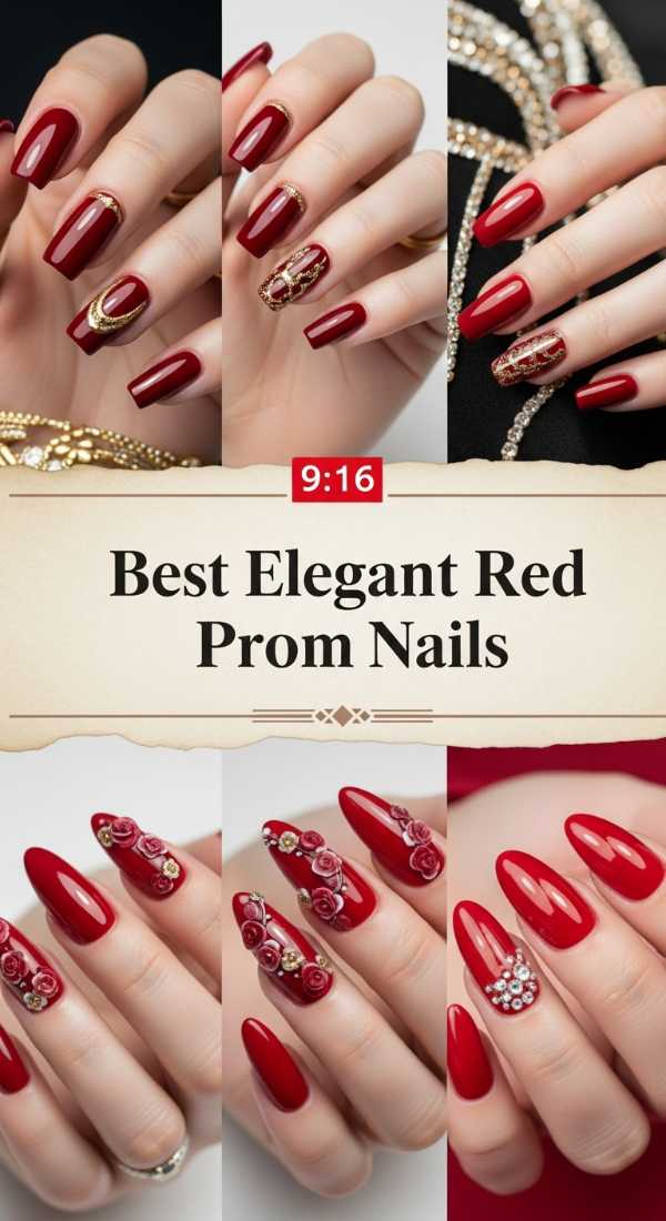 Best Elegant Red Prom Nails 69ff6c149f101