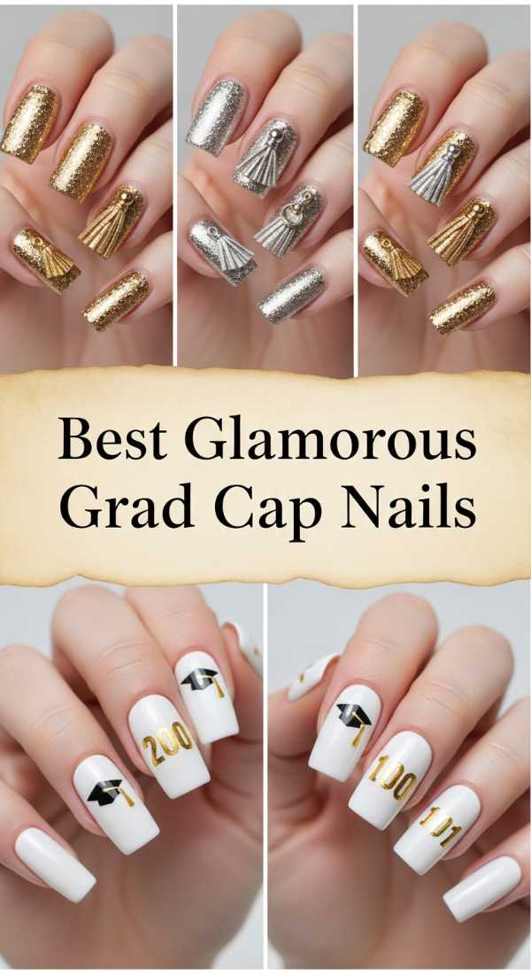 Best Glamorous Grad Cap Nails 6a1343d07457a
