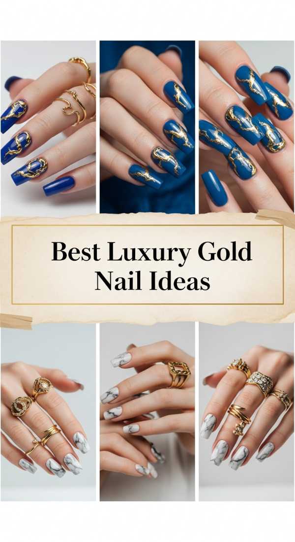 Best Luxury Gold Nail Ideas 6a085b68572e5