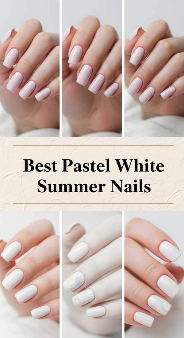 Best Pastel White Summer Nails 6a006b738e490