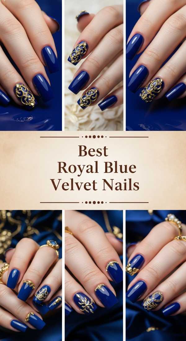 Best Royal Blue Velvet Nails 6a0859e68654c