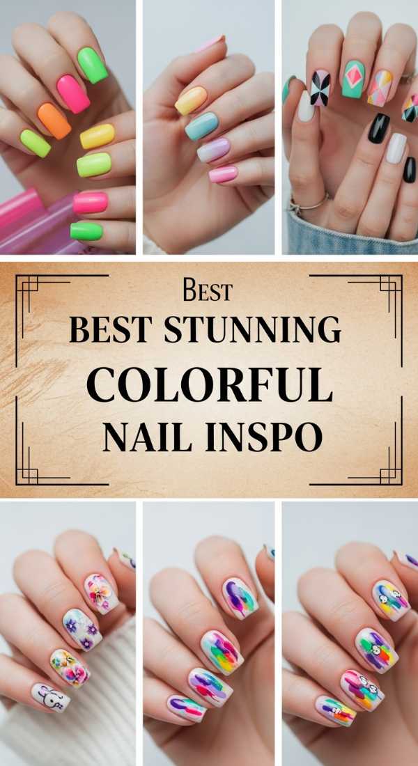Chasing Color: 15 Vibrant Nail Designs to Brighten Your Week Best Stunning Colorful Nail Inspo 6a08b1ae143dc