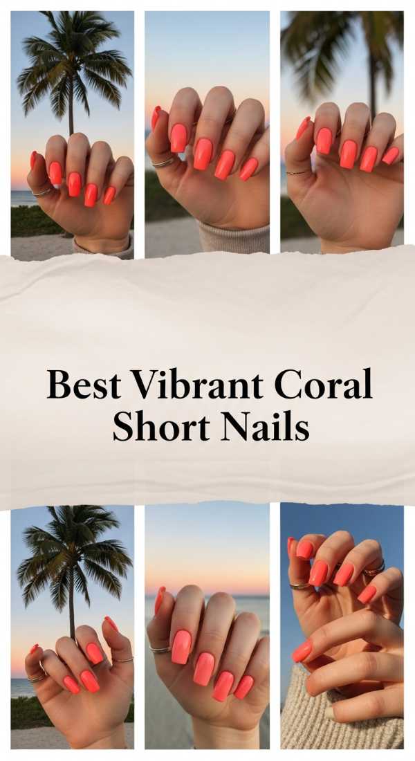 Best Vibrant Coral Short Nails 6a006c7208fb1