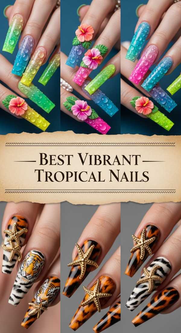 Best Vibrant Tropical Nails 6a134229bed0a