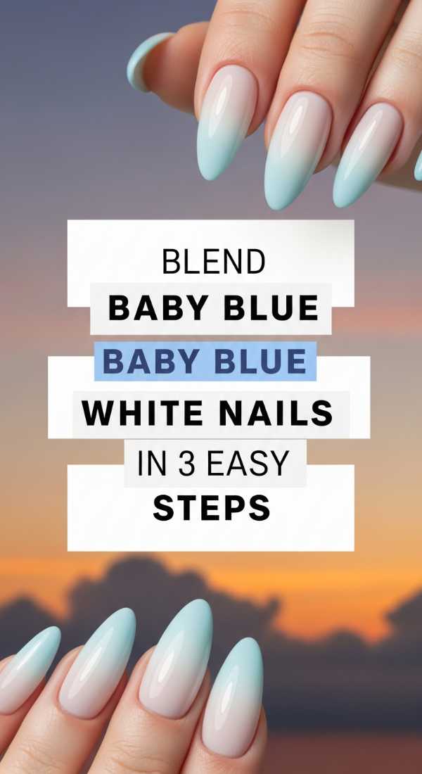 Blend Baby Blue And White Nails In 3 Easy Steps 69fc92f04c13c