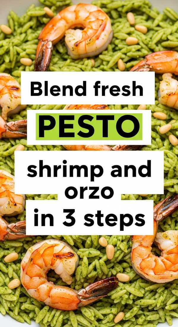 Blend Fresh Pesto Shrimp And Orzo In 3 Steps 6a017db71d26a