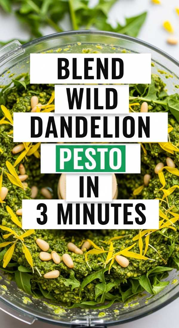 Blend Wild Dandelion Pesto In 3 Minutes 69fd8ab30e334
