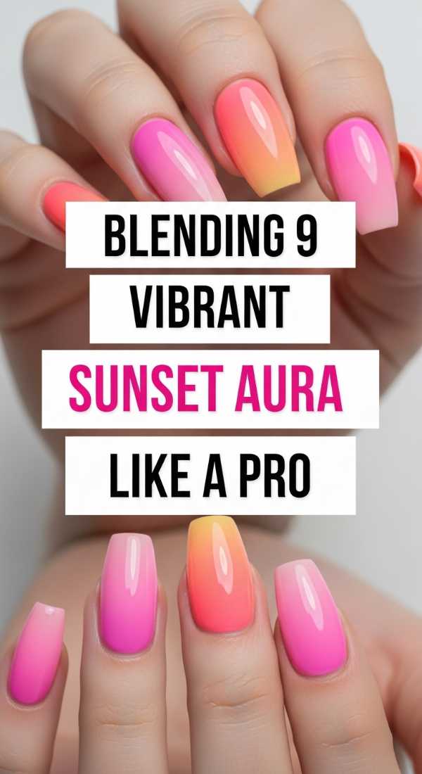 Blending 9 Vibrant Sunset Aura Nails Like A Pro 6a059f929110e