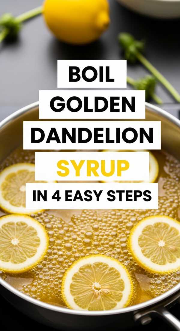 Boil Golden Dandelion Syrup In 4 Easy Steps 69f44267a63be