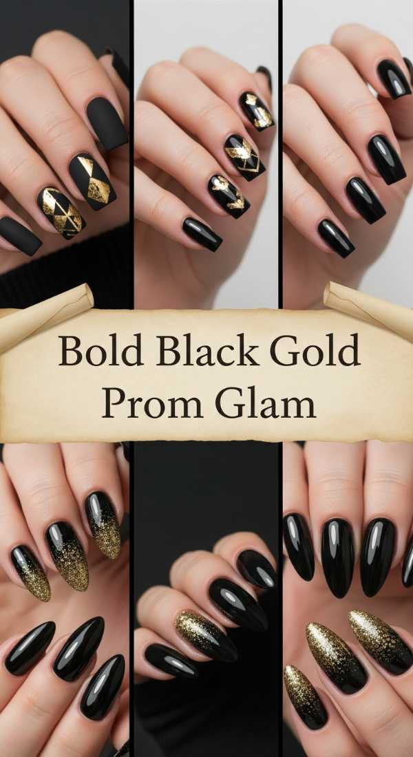 Bold Black Gold Prom Glam 69ff6c03c65a7