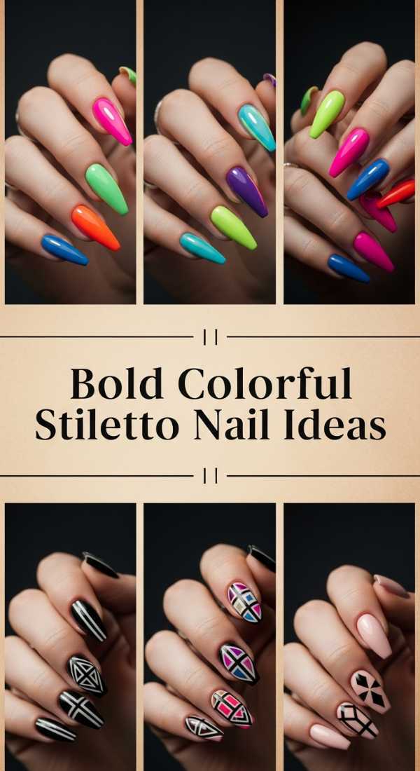 Bold Colorful Stiletto Nail Ideas 6a08b01ddd8b1
